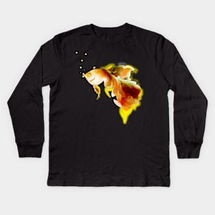 gold fish Kids Long Sleeve T-Shirt